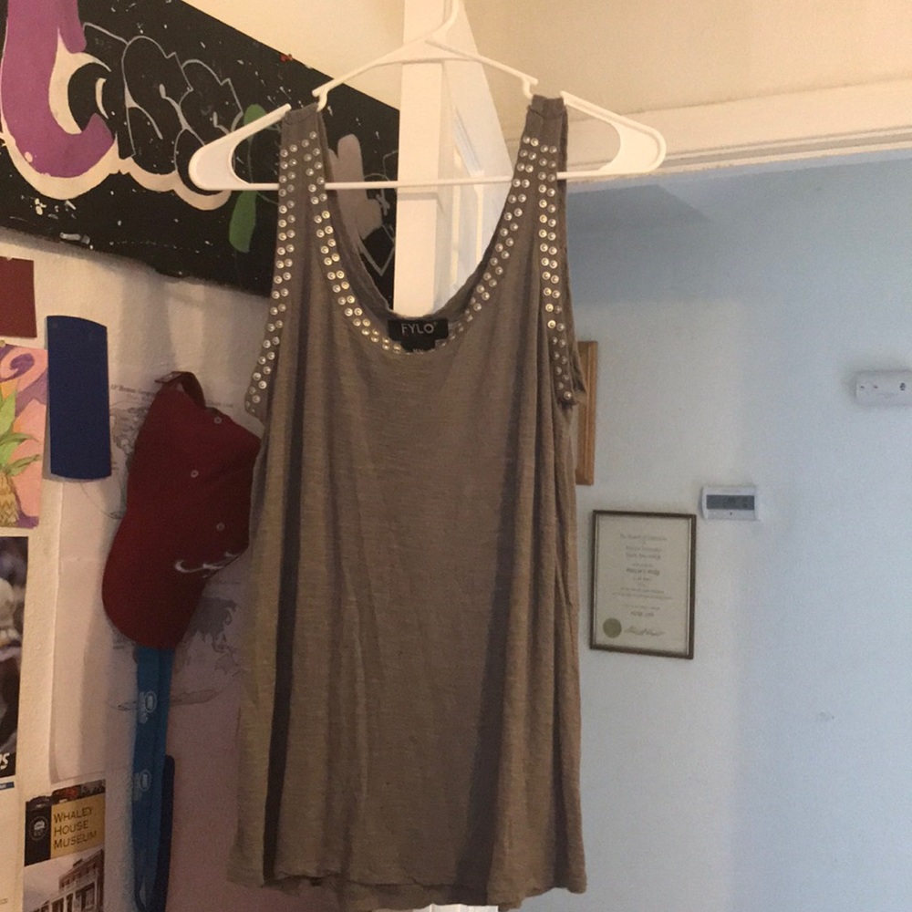 Tank top with Rhine stones